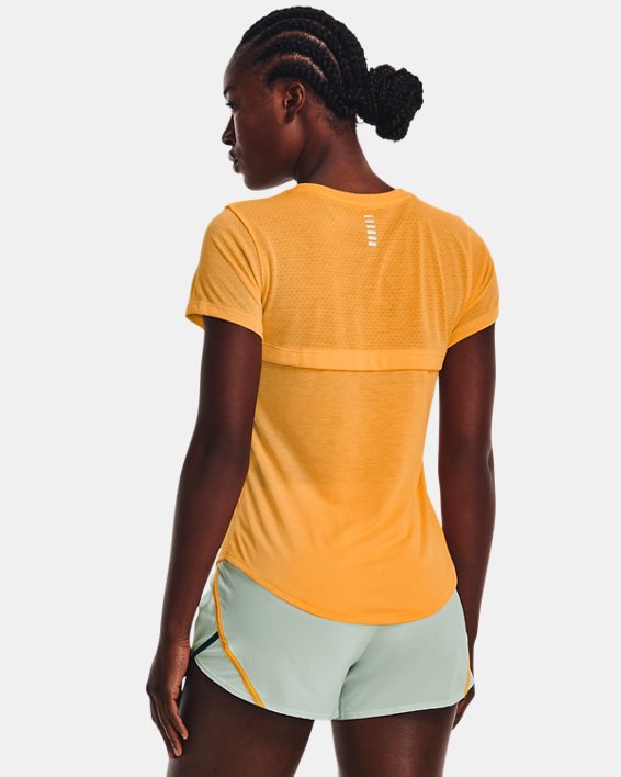 Women's UA Streaker Run Short Sleeve, Orange, pdpMainDesktop image number 1
